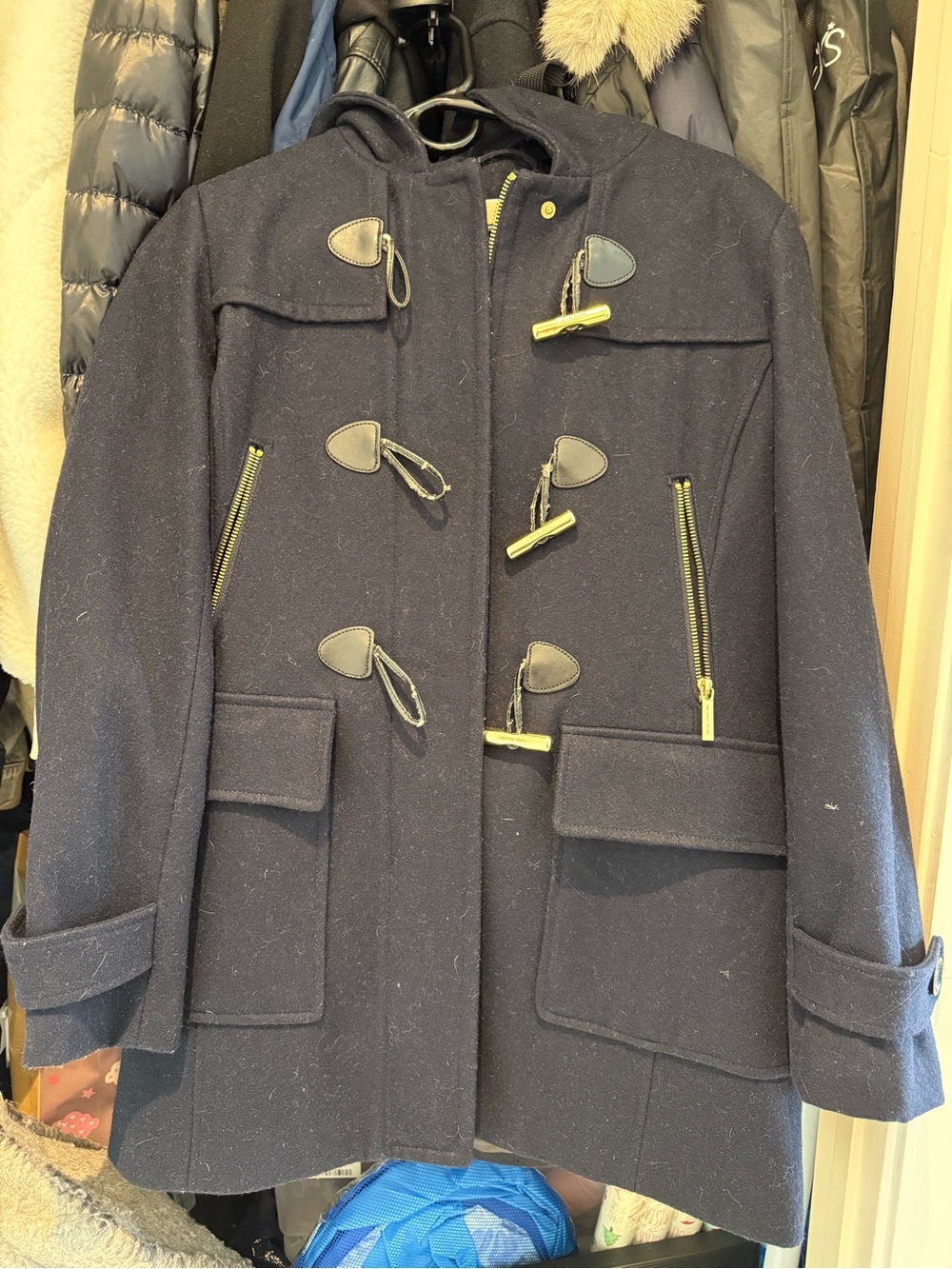 Michael Kors Women's Toggle Coat with Hood - Read description before purchasing!
